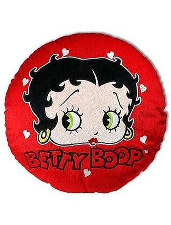 Coussin rond Betty Boop motif cœur 35 cm polyester