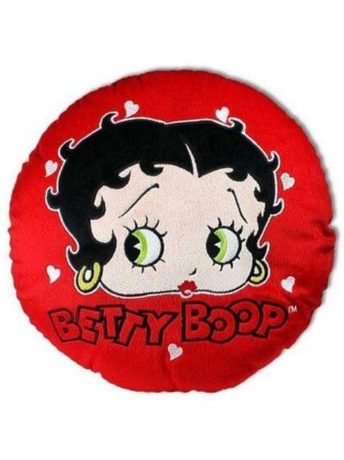 Coussin rond Betty Boop motif cœur 35 cm polyester - Kiabi