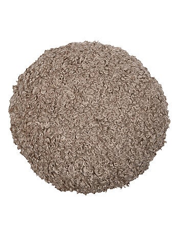 Coussin rond bouclette doudou
