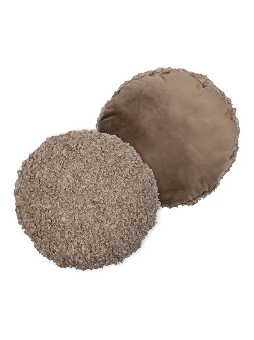 Coussin rond bouclette doudou - Kiabi Coussin rond bouclette doudou - Kiabi