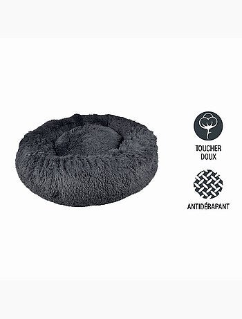 Coussin rond Chat ou Chien Relax Noir