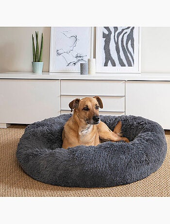Coussin rond Chat ou Chien Relax Noir