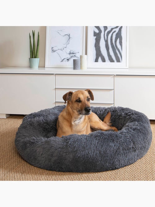 Coussin rond Chat ou Chien Relax Anthracite - Kiabi