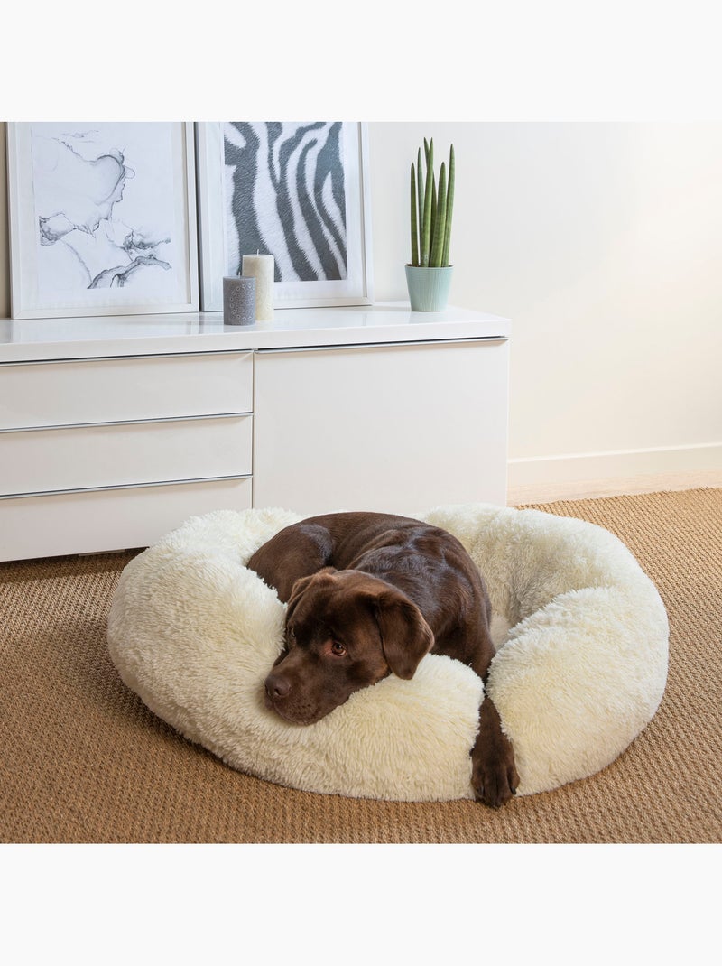 Coussin rond Chat ou Chien Relax Ecru Ecru - Kiabi