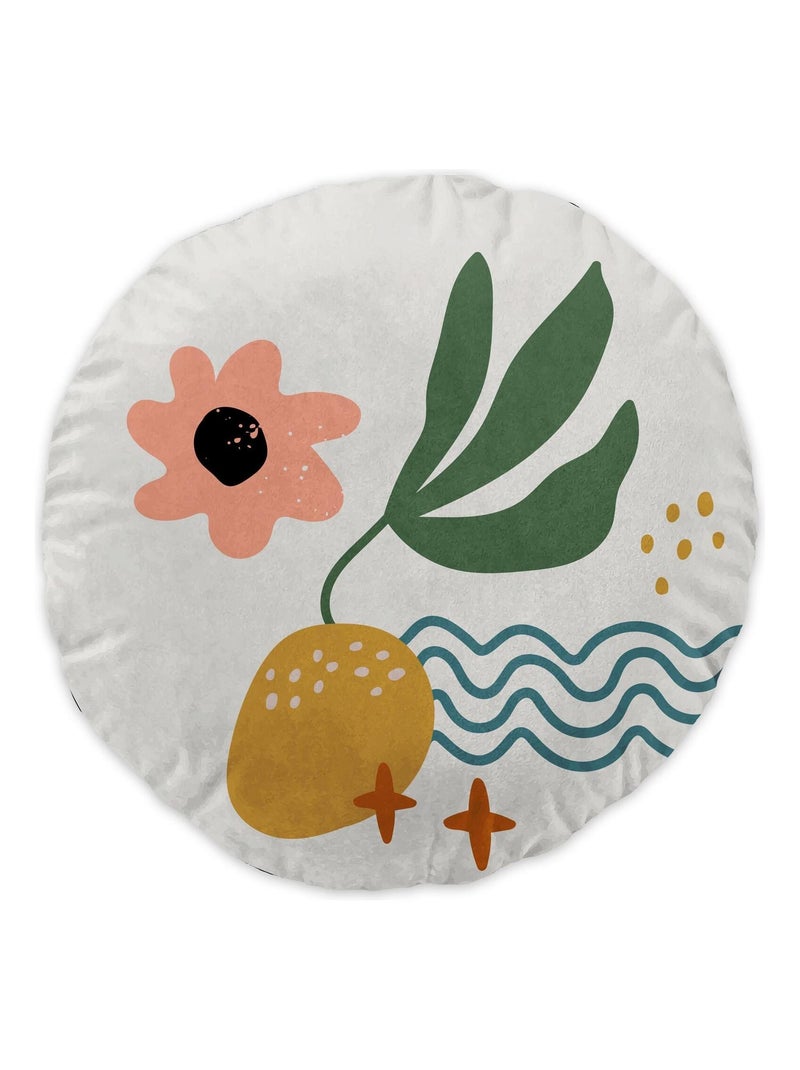 Coussin rond dessin d'enfant Multicolore - Kiabi