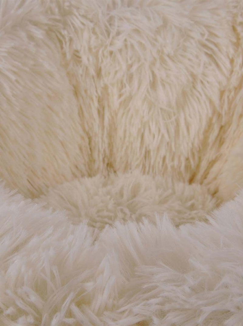 Coussin rond douillet pour chien et chat Ecru - Kiabi