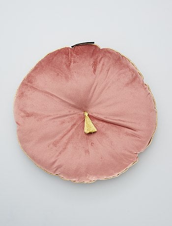 Coussin rond en velours