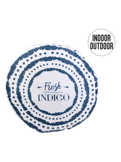 Coussin rond extérieur FRESH Indigo - Kiabi Coussin rond extérieur FRESH Indigo - Kiabi