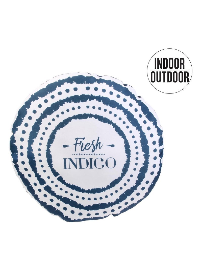 Coussin rond extérieur FRESH Indigo Gris clair - Kiabi