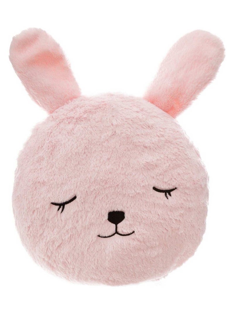 Coussin rond fur lapin Rose - Kiabi