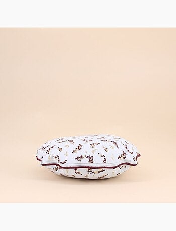 Coussin rond motifs fleuris 38cm
