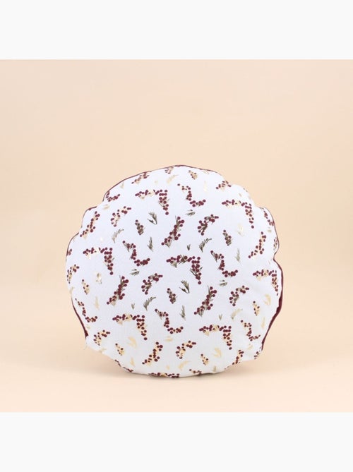Coussin rond motifs fleuris 38cm - Kiabi