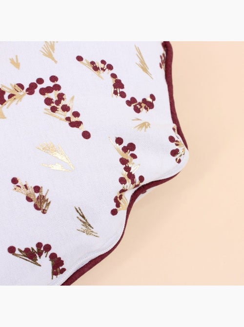 Coussin rond motifs fleuris 38cm - Kiabi