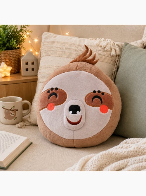 Coussin rond peluche paresseux 25 cm - Kiabi Coussin rond peluche paresseux 25 cm - Kiabi