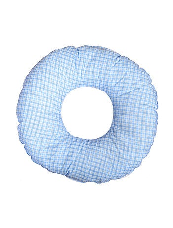 Coussin rond post natal post natal à carreaux