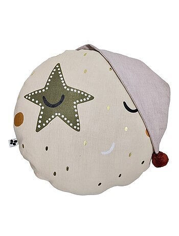 Coussin rond SKY DREAM – Déhoussable, 100% coton