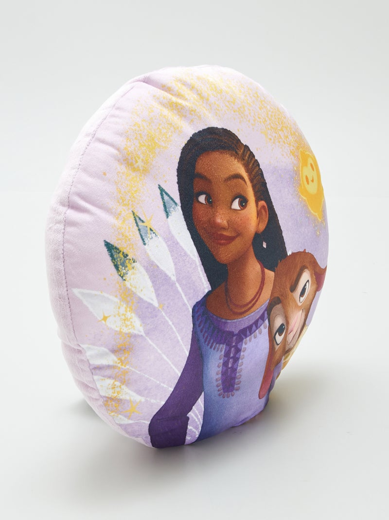 Coussin rond 'Wish' Violet - Kiabi