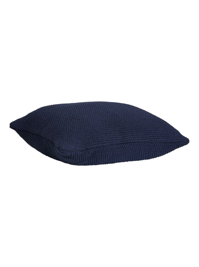 Coussin Santos  coton recyclé, Bleu foncé - Kiabi
