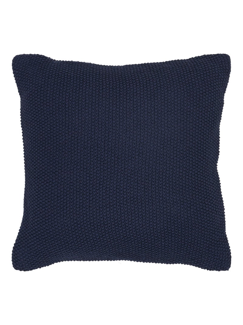 Coussin Santos  coton recyclé, Bleu foncé - Kiabi