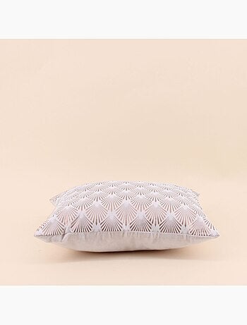 Coussin satiné rose 40x40cm