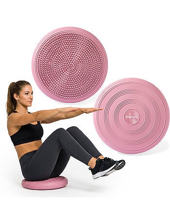 Coussin sensorimoteur d'assise et d'équilibre hypermotion rose avec pompe