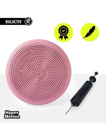 Coussin sensorimoteur d'assise et d'équilibre hypermotion rose avec pompe