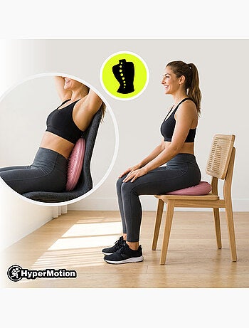 Coussin sensorimoteur d'assise et d'équilibre hypermotion rose avec pompe