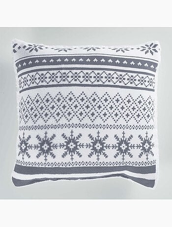 Coussin sherpa coral finland gris
