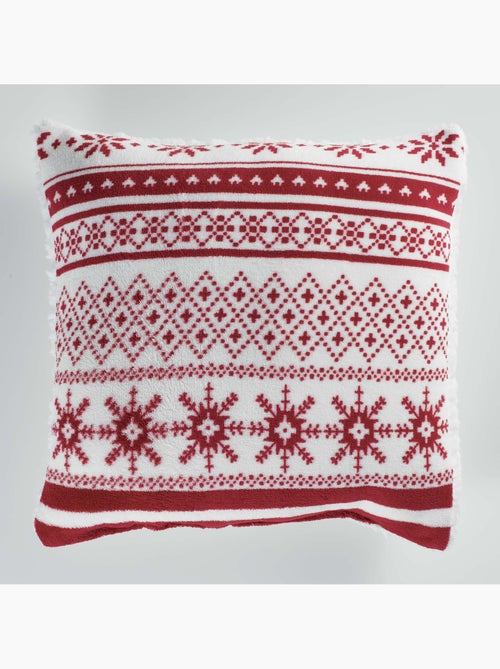 Coussin Sherpa Coral Finland gris - Kiabi