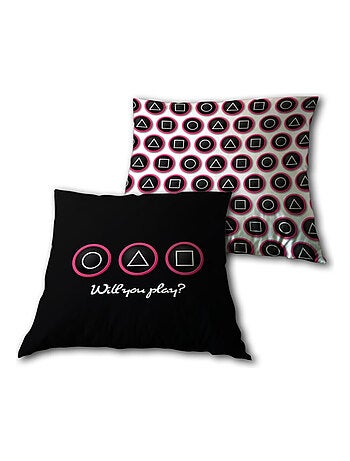 Coussin Squid Game - -Will you play ?- - 35x35 cm