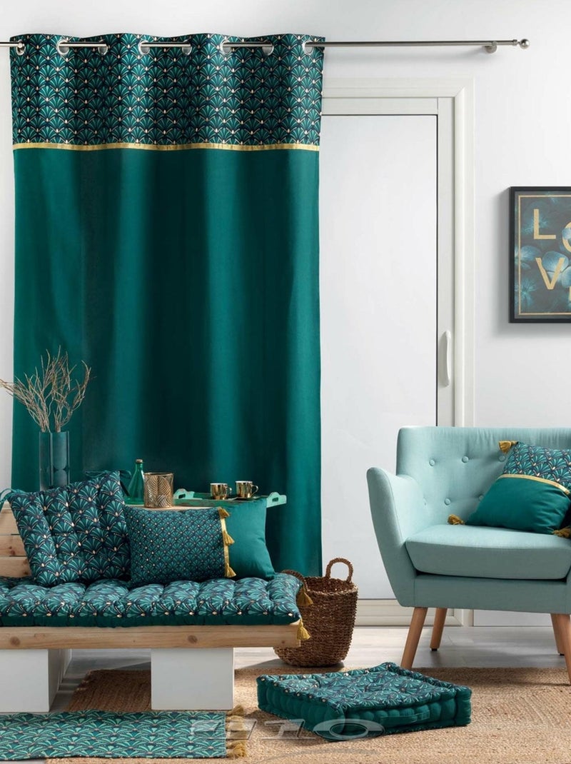 Coussin style art déco Bleu - Kiabi