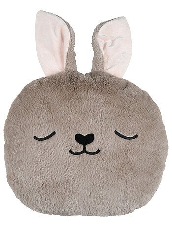 Coussin tête de lapin enfant