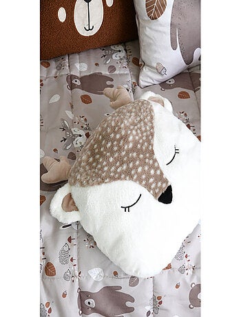 Coussin tête de lapin enfant