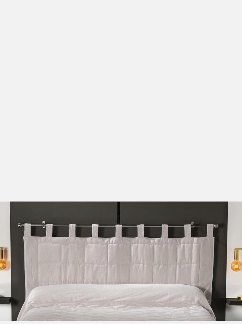 Coussin Tête de Lit à l' Aspect Velours Ecru - Kiabi