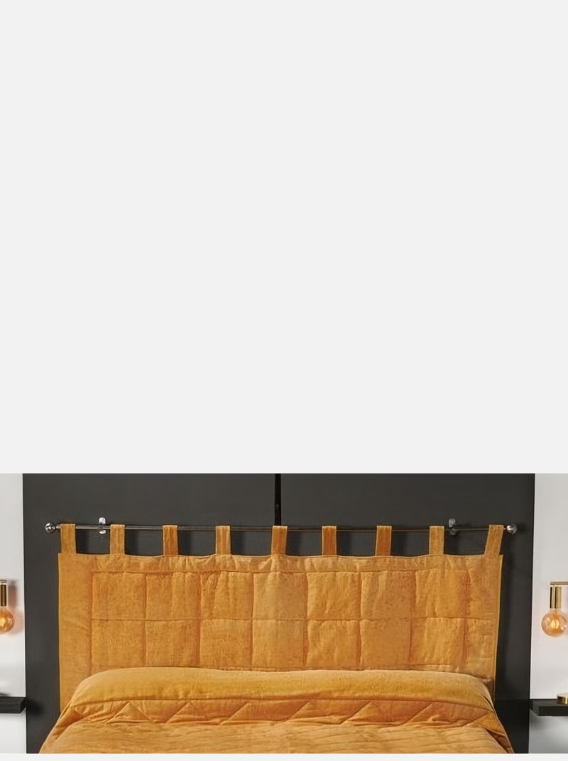 Coussin Tête de Lit à l' Aspect Velours Jaune - Kiabi