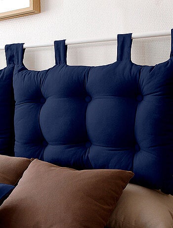 Coussin tête de lit en coton et pattes boutonnées