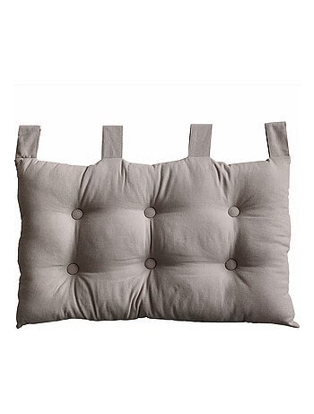 Coussin tête de lit en coton et pattes boutonnées