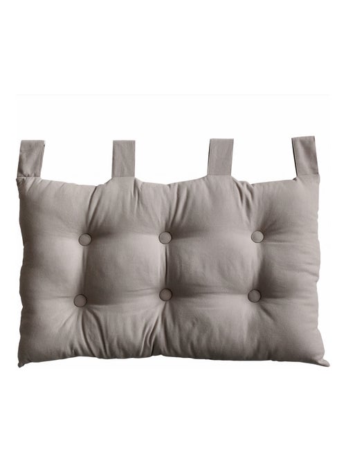 Coussin tête de lit en coton et pattes boutonnées - Kiabi