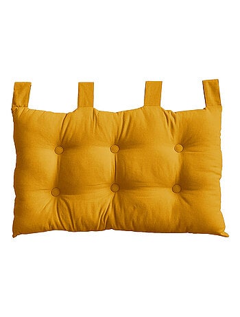 Coussin tête de lit en coton et pattes boutonnées