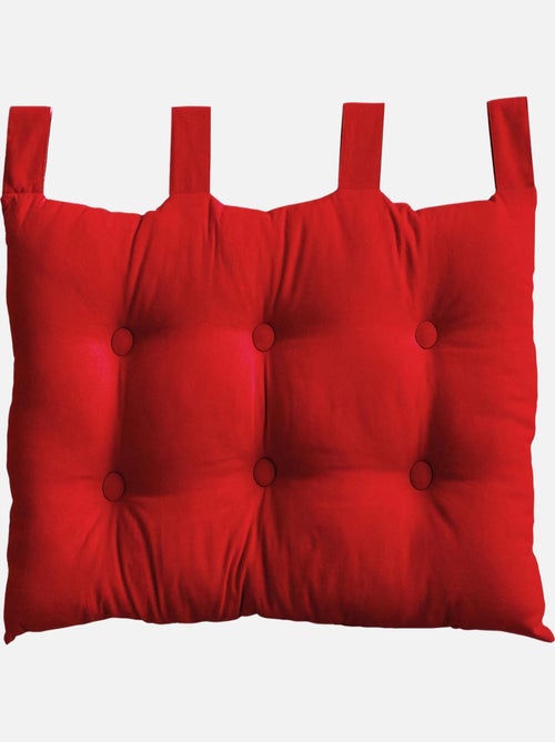 Coussin tête de lit en coton et pattes boutonnées - Kiabi