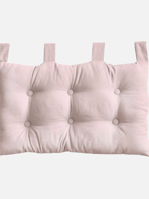 Coussin tête de lit en coton et pattes boutonnées - Kiabi