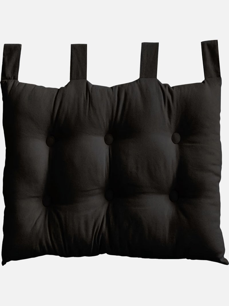 Coussin tête de lit en coton et pattes boutonnées Vieux rose - Kiabi