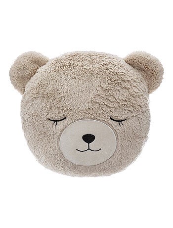 Coussin tête d'ours enfant