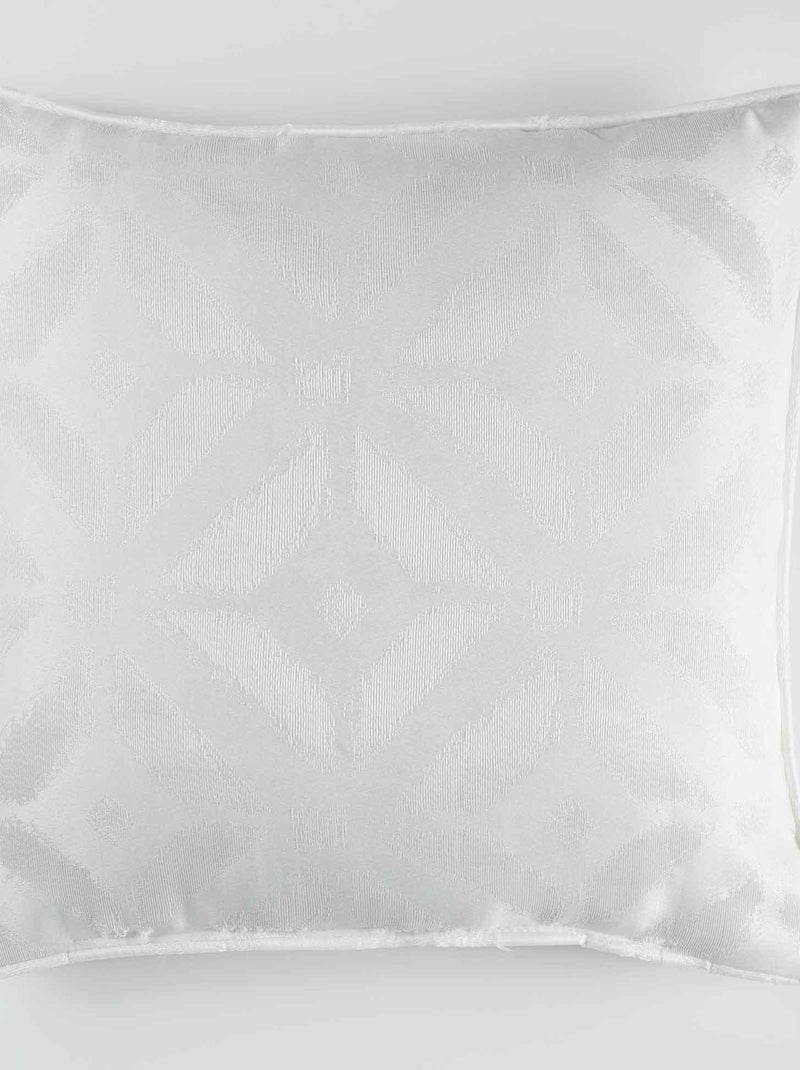 Coussin tisse Jacquard chic Majestic Blanc - Kiabi