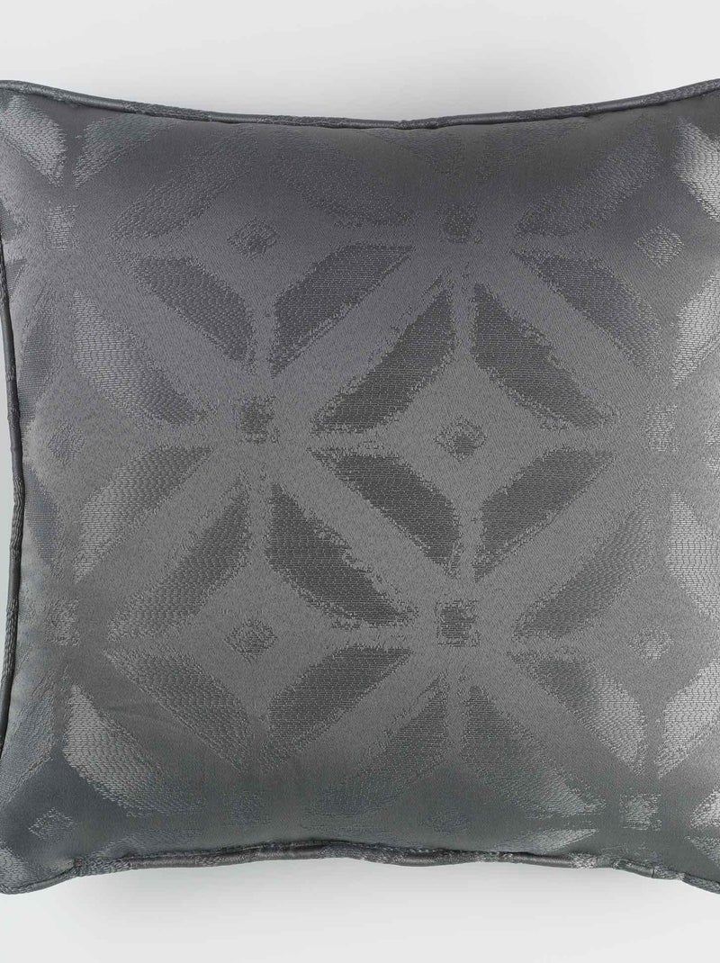 Coussin tisse Jacquard chic Majestic gris anthracite - Kiabi