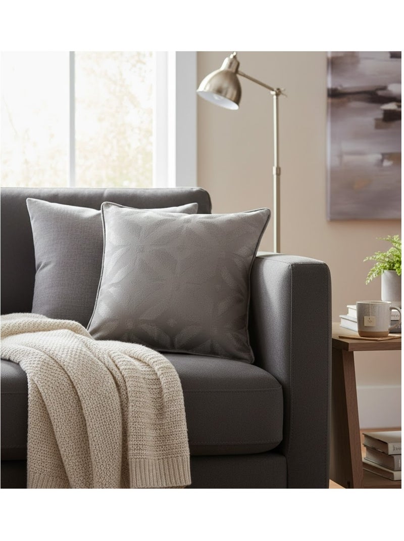 Coussin tisse Jacquard Majestic Taupe - Kiabi