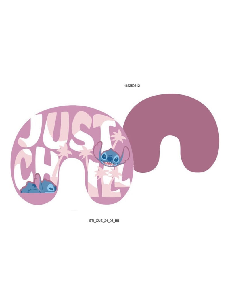 Coussin Tour de Cou - Disney Stitch Just Chill Bleu - Kiabi