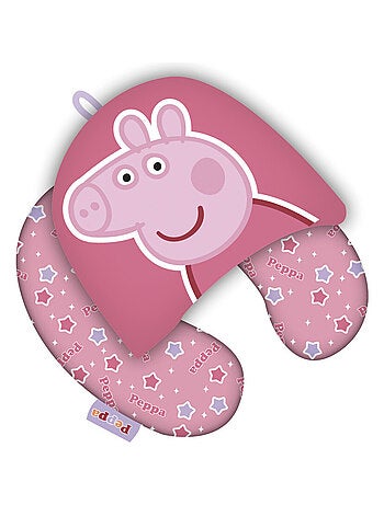 Coussin tour de cou avec capuche - Peppa Pig - 28x28x6 cm