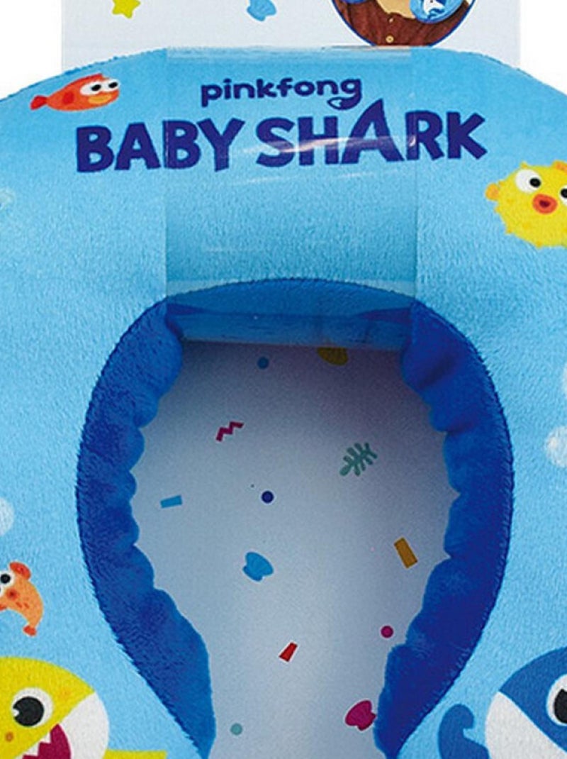 Coussin tour de cou Baby shark en peluche douce de voyage  19cm Bleu - Kiabi