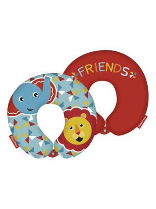Coussin tour de cou Eléphant et Lion -friends-